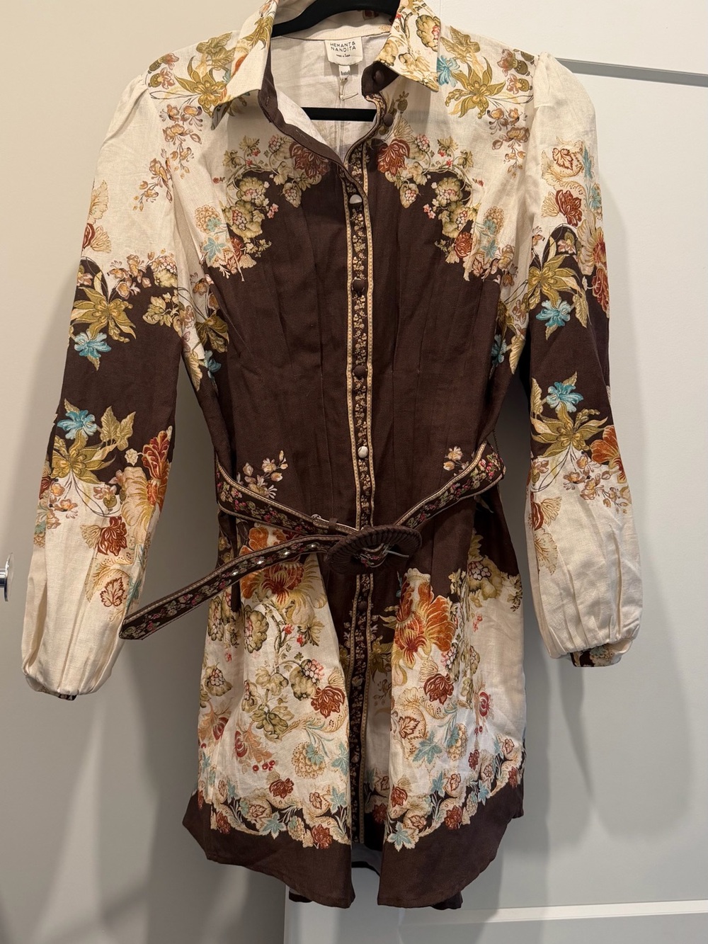 Hemant and Nandita Rohi Short Shirt Dress in Size M